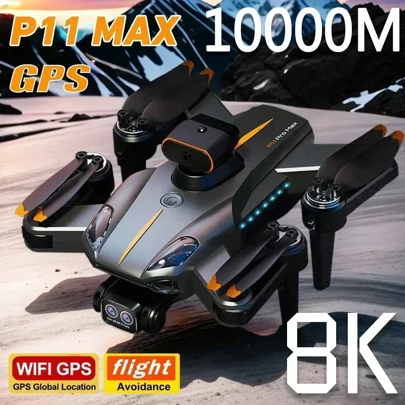 P11s Max Drone 8K 5G GPS Professional HD Aerial Photography Dual-Camera Obstacle Avoidanc Brushless Quadrotor Children Gifts P11s Max Drone 8K 5G GPS Professional HD Aerial Photography Dual-Camera Obstacle Avoidanc Brushless Quadrotor Children Gifts