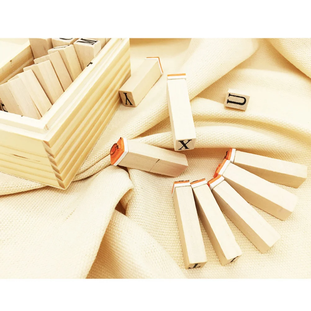 

Stamps Wooden Mounted Rubber Abc Diary Cards Craft Hand Account Alphabet Student