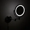 Bathroom Makeup Mirrors Wall Extending Folding Double Side LED Light Magnification Bath Mirror  Hotel Folding Bathroom Mirror 2
