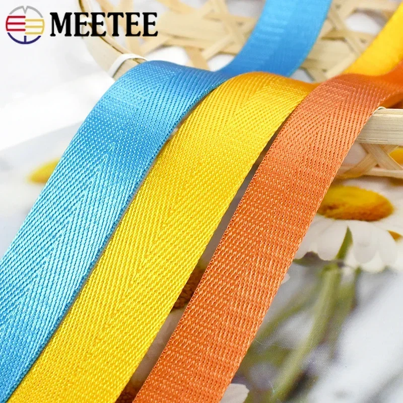 20-50mm Colored Nylon Webbing for Backpack Strap Car Seat Belt Ribbon DIY Garment Binding Tape Sewing Accessories 5Meters webbing craft supplies cotton webbing tapes webbing strap fabric craft supplies Meetee