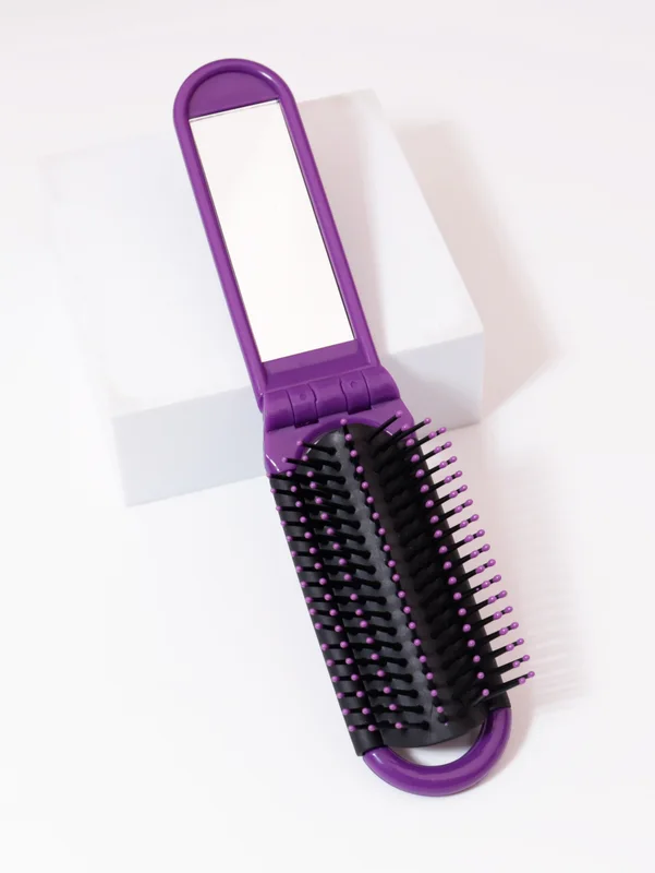 1pc foldable mirror comb, portable folding comb, anti-static and high-temperature travel comb For Hair Accessories