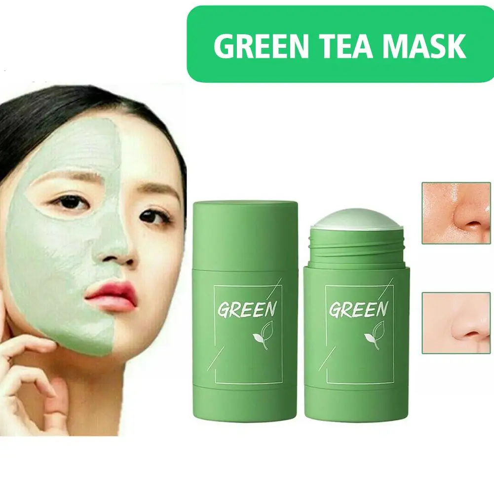 

40g Green Tea Bar Mask Cleansing Mud Bar Mask Oil Control Whitening Eggplant Care Acne Skin Acne Pore Anti Shrinkage L5V9