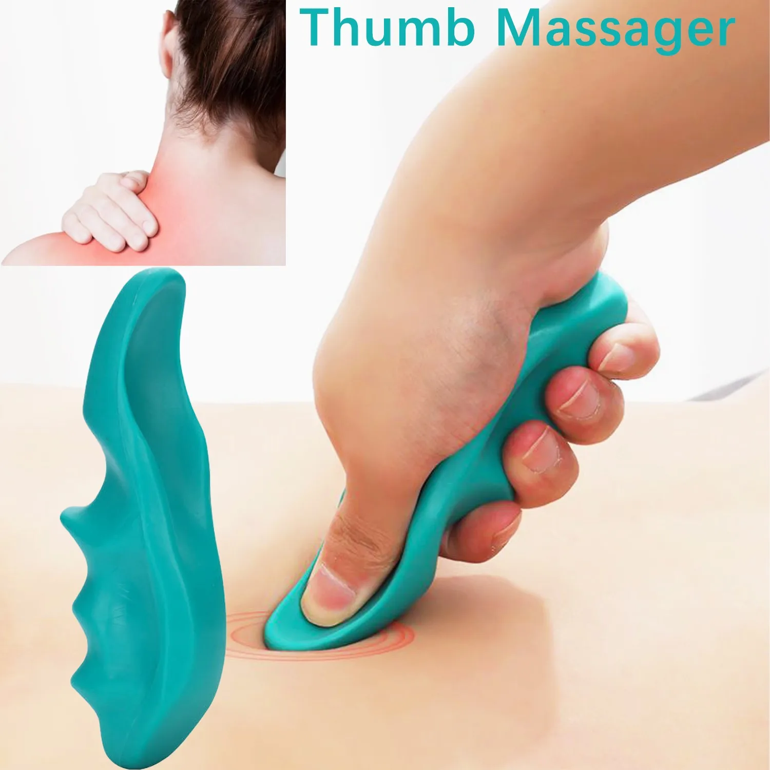 Manual Thumb Massager for Massage Body Acupressure Point Massage Pain Relief Neck Back Tool Health Care