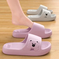 Summer Cartoon Bear Indoor Slippers for Women Lightweight Soft EVA Slides Woman Comfort Home Bathroom Non Slip Slippers - Image 2