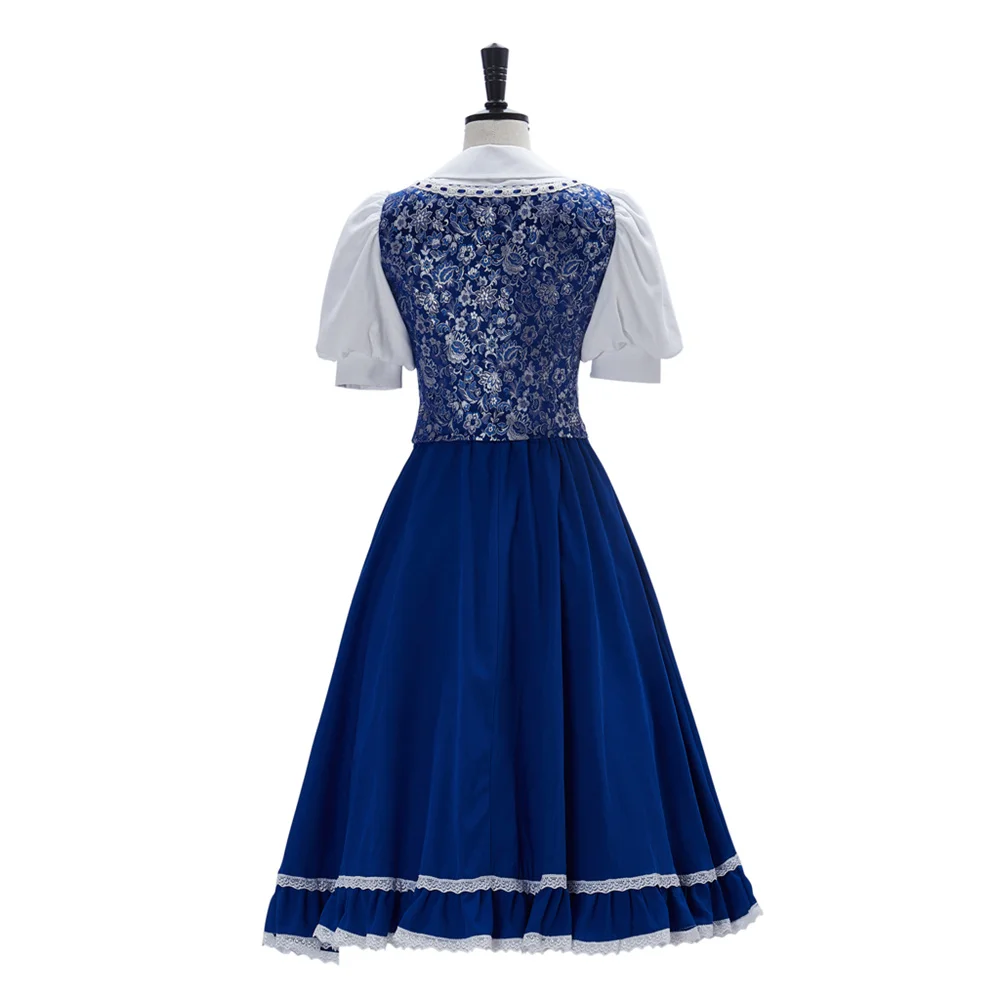 casual church dresses Long Floral for Women 2026 Business Tie Waist Maxi Boho Square Neck Black Dress Material:White oak wood s_16