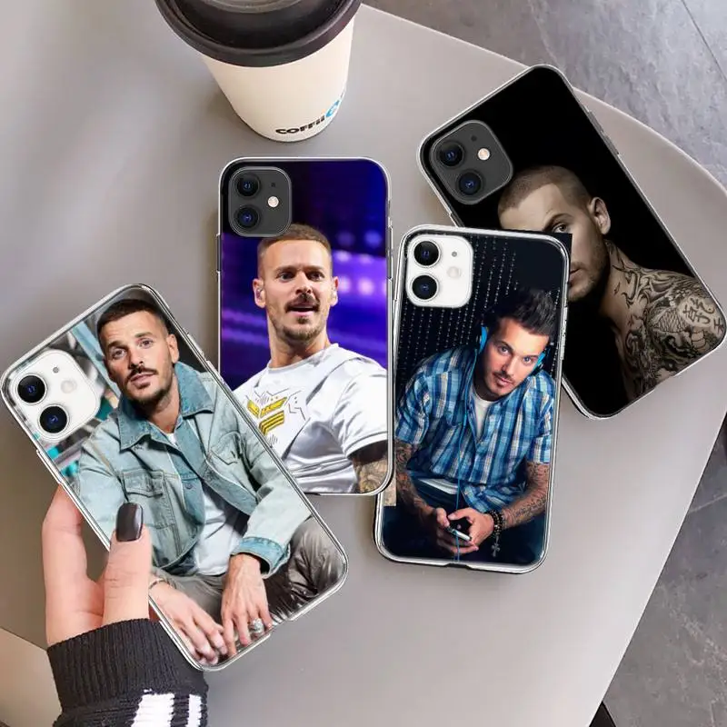 M Pokora Matt Pokora Singer Custodia Morbida Trasparente Per Iphone 11 13 12 14 X Xs Xr Pro Max Mini Plus