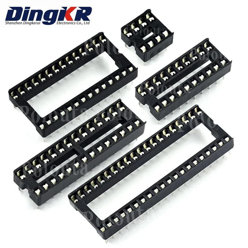 10PCS IC Sockets 2.54MM DIP6 DIP8 DIP14 DIP16 DIP18 DIP20 DIP28 DIP40