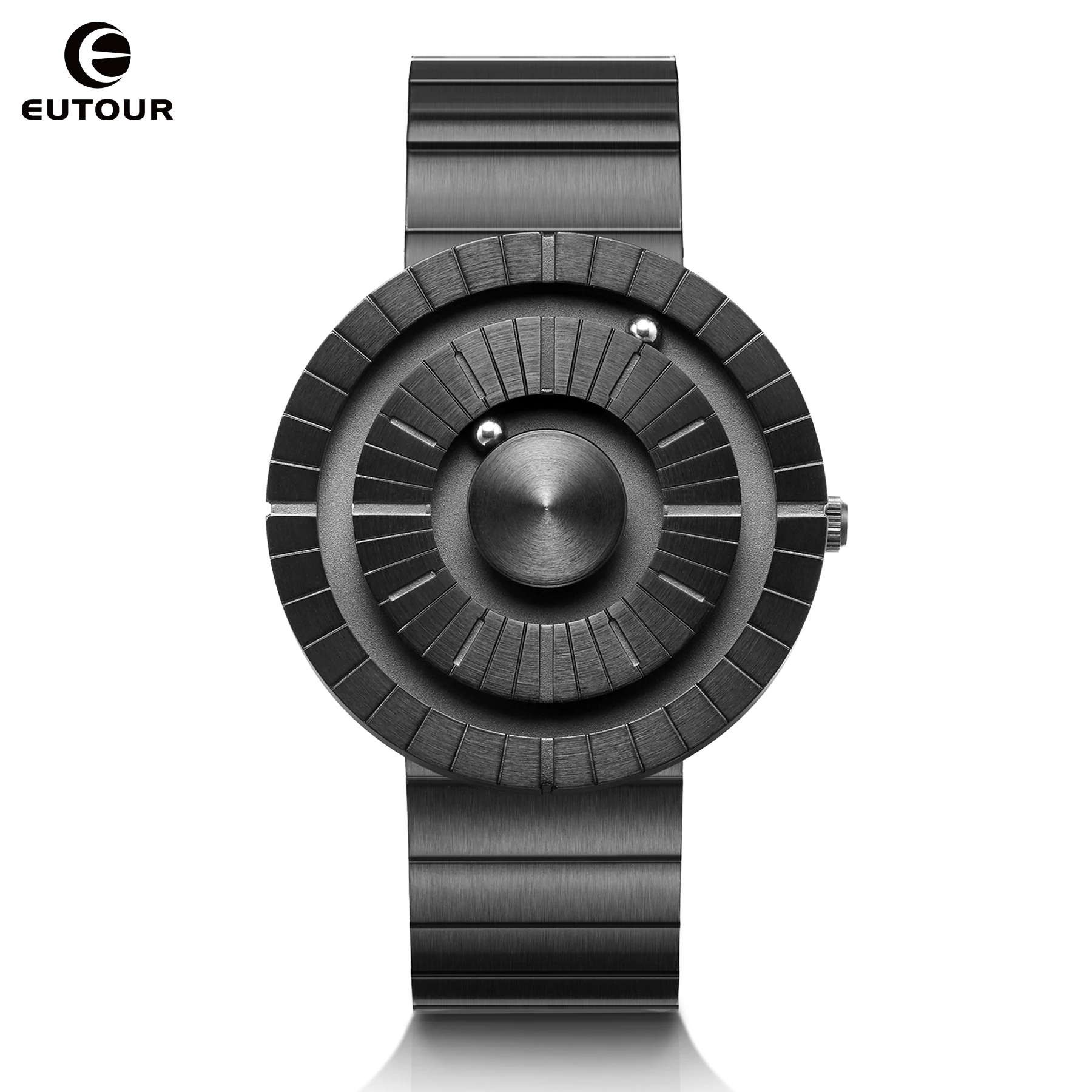 EUTOUR 2023 new arrival  Watches Mens Magnetic Watch Ball Bearing Quartz Wrist Watch for Men with Stainless Steel Bracelet