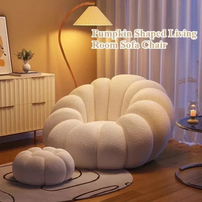 Lazy Pumpkin Sofa Nordic-Style Single Sofa Chair EPS Particle Filling Soft Comfortable Home Living Room Balcony Bedroom Sofa set