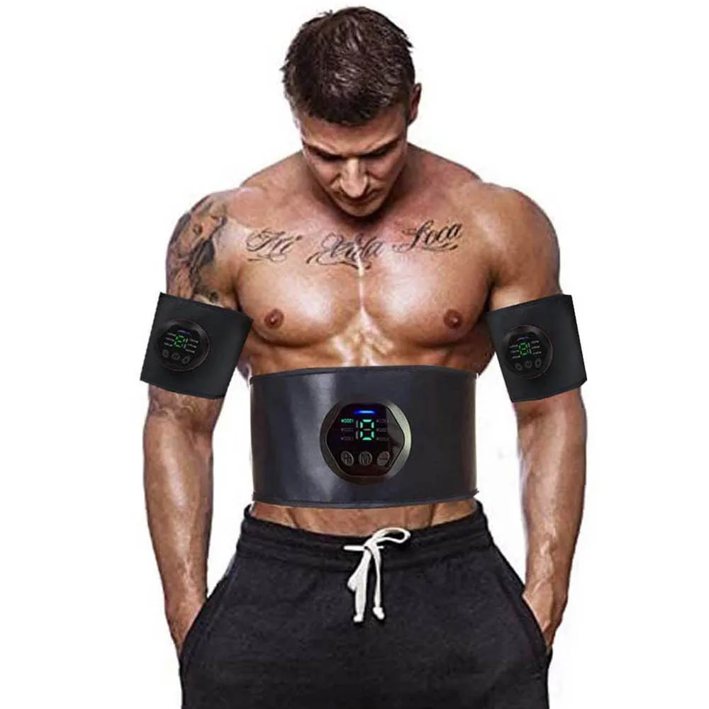 Muscle Stimulation Belt Electric Abs Stimulator Trainer Ems Abdominal