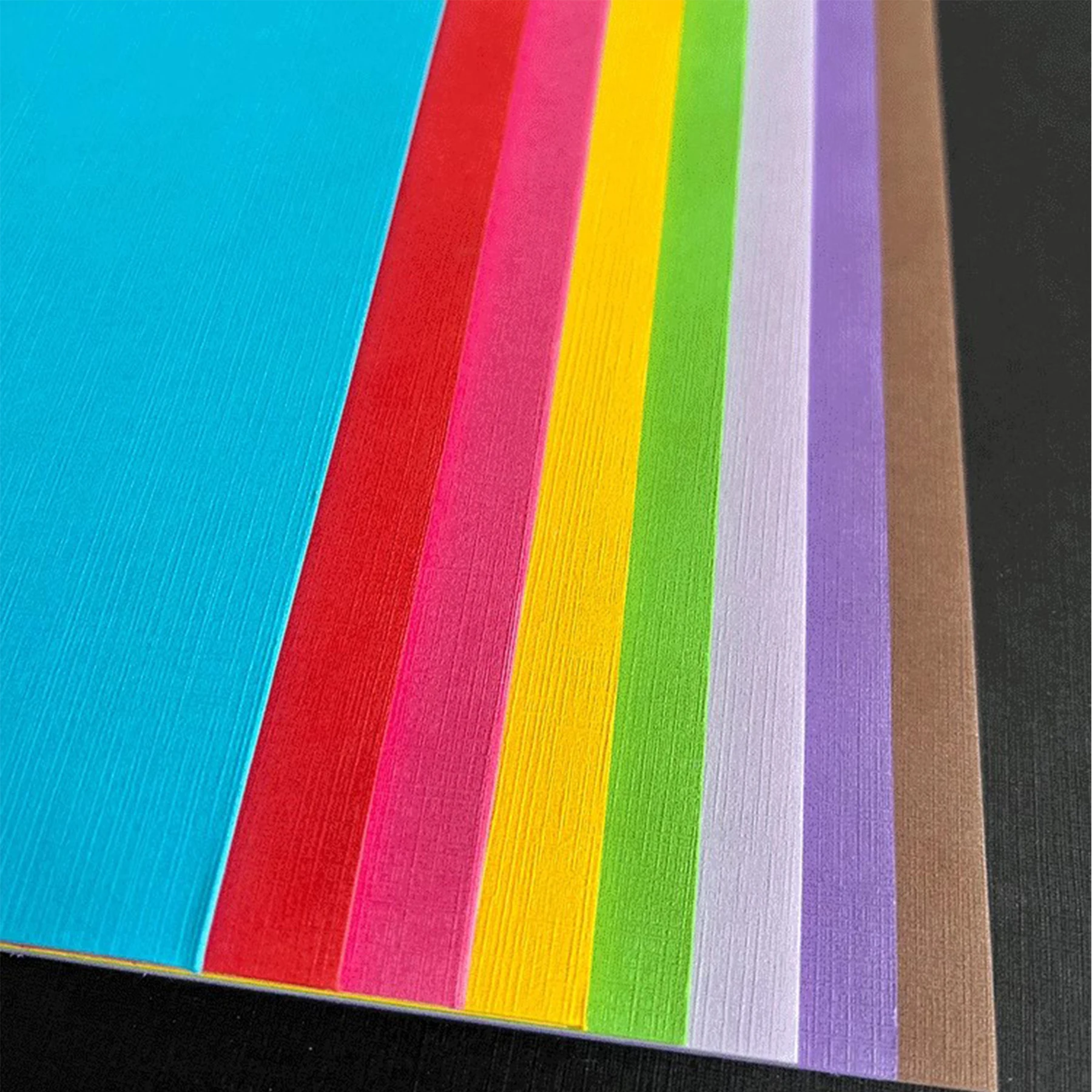 A5 Color Textured Cardstock Paper, 50 Sheet 230gsm Faint Texture Colored Paper, Double-Sided Printed , Premium Craft Thick Paper