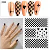 1pcs French Manicure Nail Art Stickers Checker Board Nail Tips Decoration Self-Adhesive For DIY Decoration Stencil Tools 3