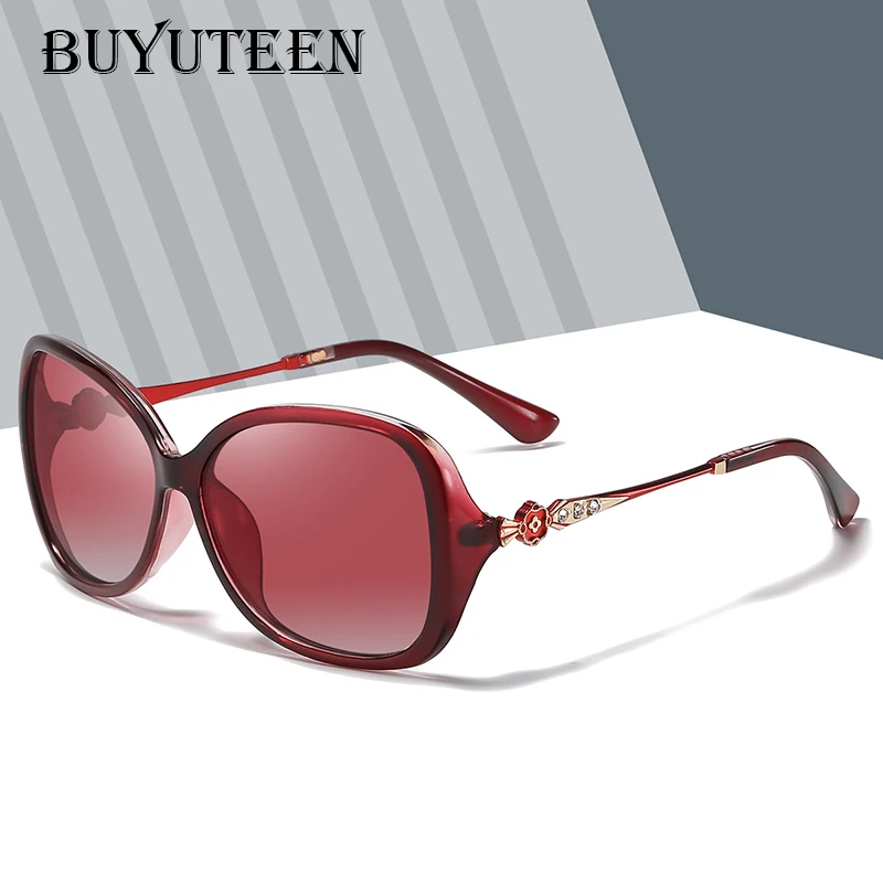 

BUYUTEEN Brand Design Ladies Elegant Polarized Sunglasses Women Driving Diamond Frame Eyewear Gradient Sun Glasses For Female