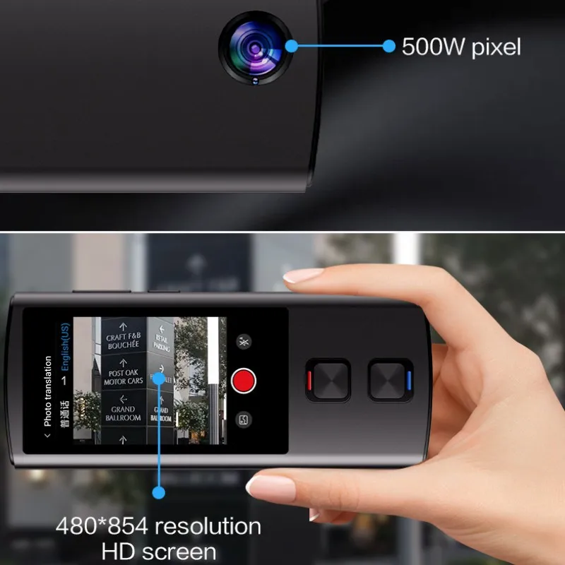 138 Multi-language 2-way Translator T17 Support Voice Recording Photo Translate WIFI ChatGPT Online/Offline Translation