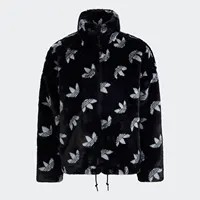 Veste de sport à capuche en fausse fourrure Adidas Originals pour homme HI4656 4