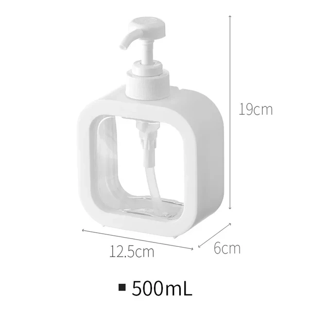 300/500ml Dispenser di sapone da bagno Lozione riutilizzabile Shampoo Supporto per gel doccia Dispenser da viaggio portatile Bottiglia vuota per pompa da bagno 5