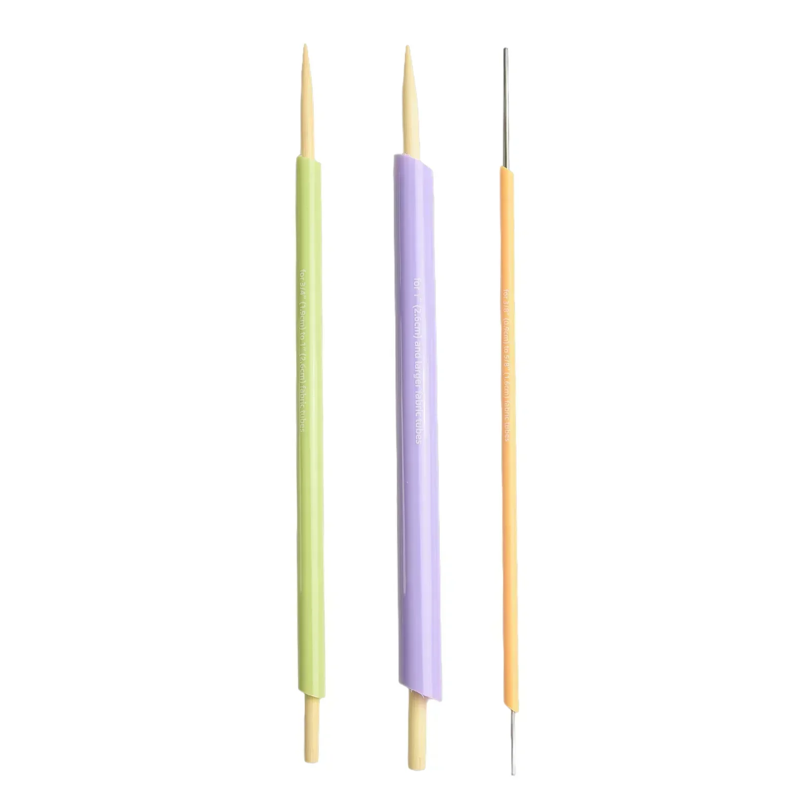 Quick Turn Fabric Set Assorted Sizes Tube Turner Sewing DIY Waistband Hands Bag Handles Bow Ties Upturn Tools 3pcs/Set