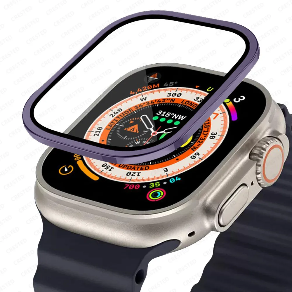 Premium Tempered Glass Screen Protector with Metal Bumper - Anti-Scratch, High Definition Film
