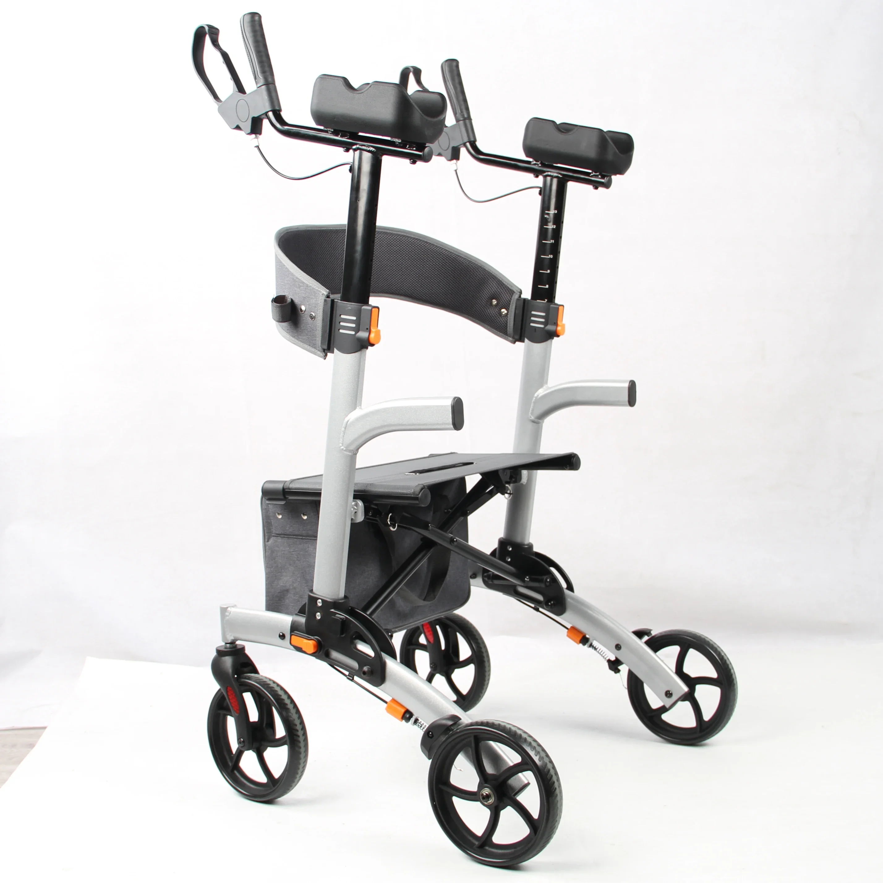 Tall Rolling Mobility Walking Aid Aluminum Upright Walker