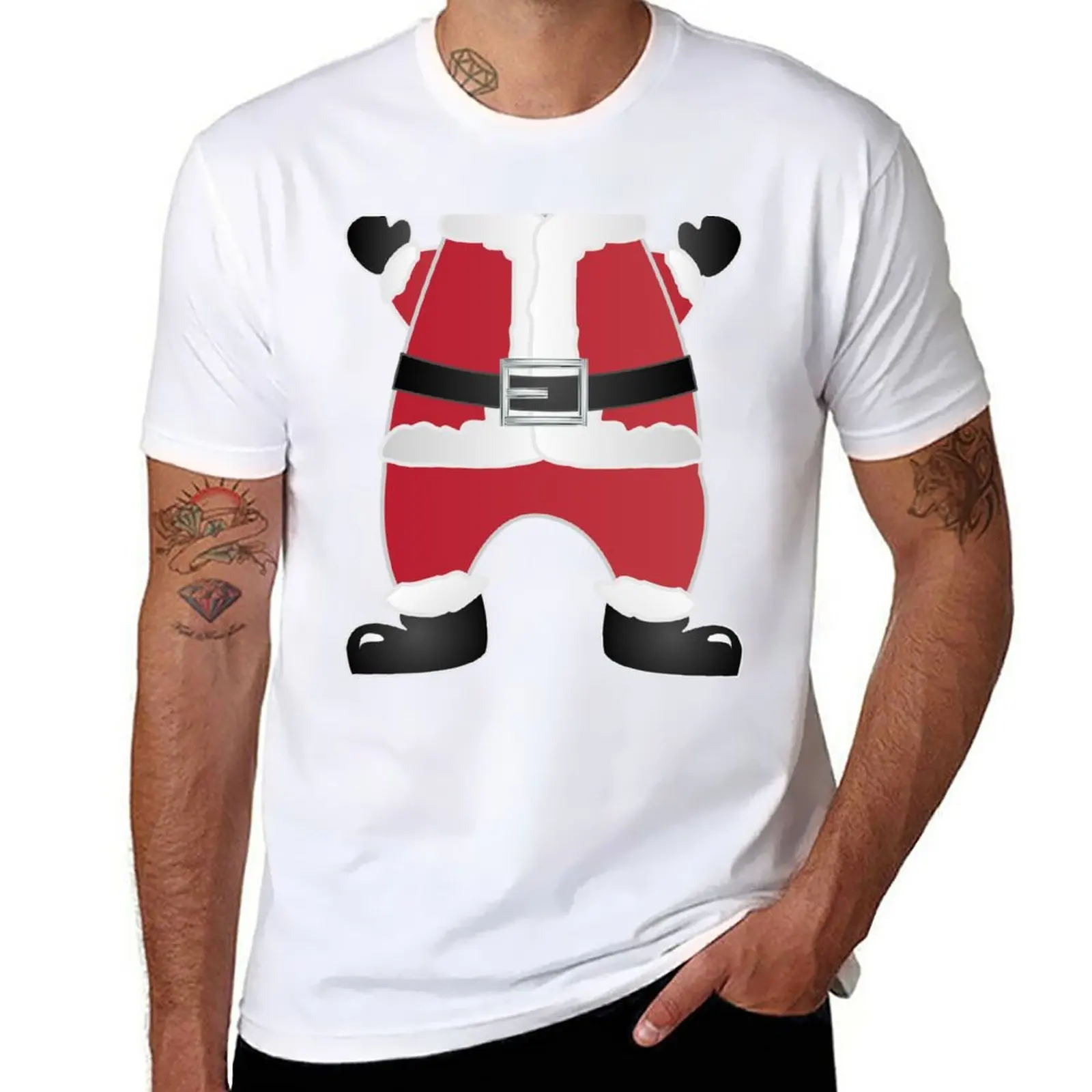 

New Merry Christmas Happy Holiday Cartoon Santa Claus T-Shirt Short sleeve tee custom t shirt heavyweight t shirts mens clothes