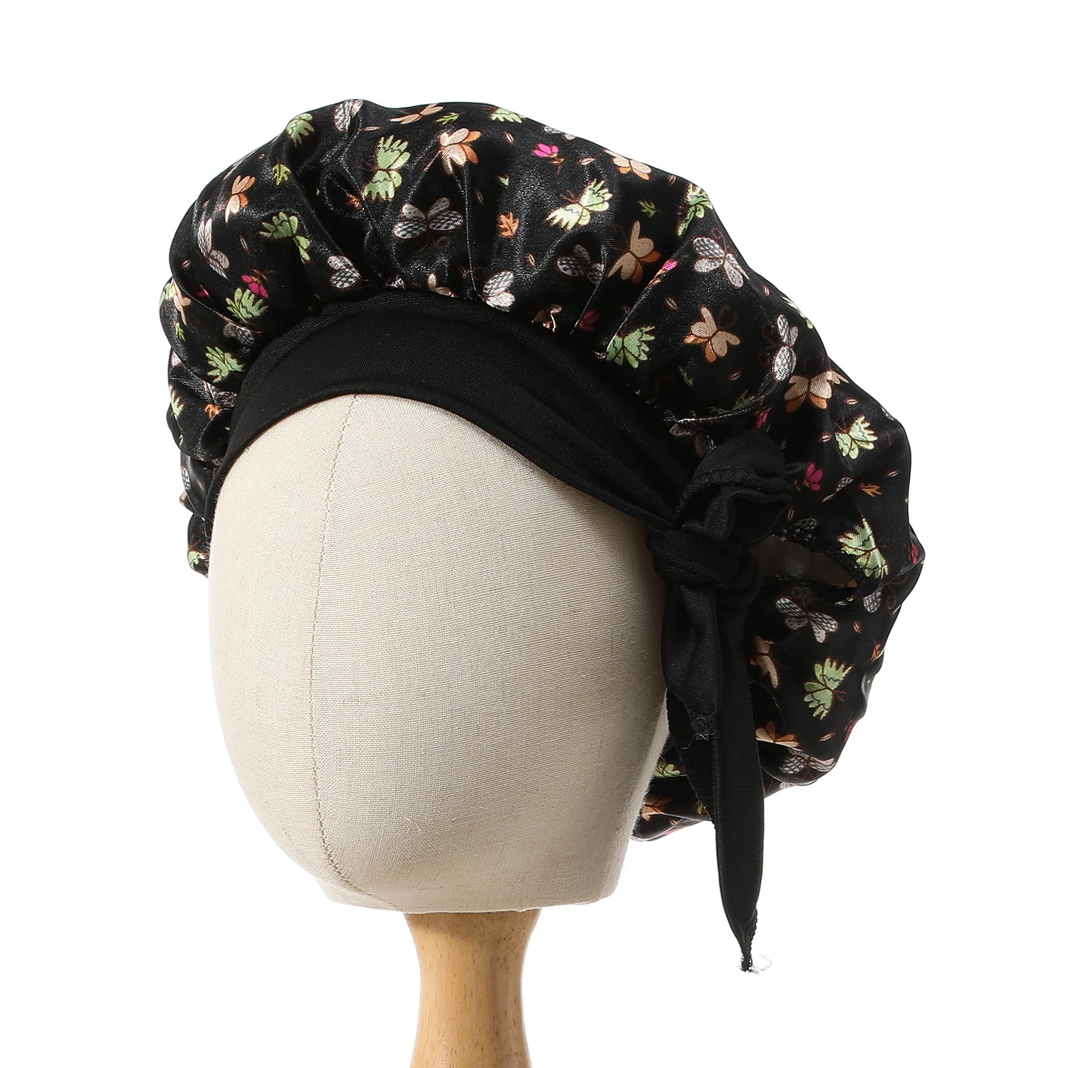 Satin Bonnet for Baby Hair Care Night Sleep Silk Beanie Hat Newborn Baby Girls Children Sleeping Bonnets Cap Kids Cooking Hat 3