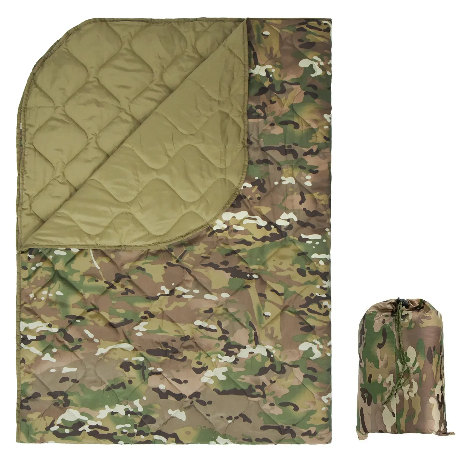 Outdoor Folding Camouflage Blanket, Camping Quilt, Multifunctional Emergency Insulation Blanket, Camping Warming Supplies 2
