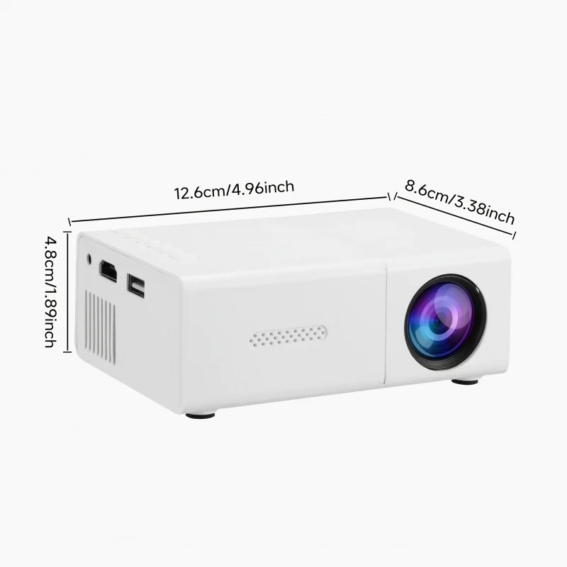 Portable Mini Projector Support1080PNative Image Quality CompatibleIOSanWindowsUSBPower supply suitable for mobile phonesPS4