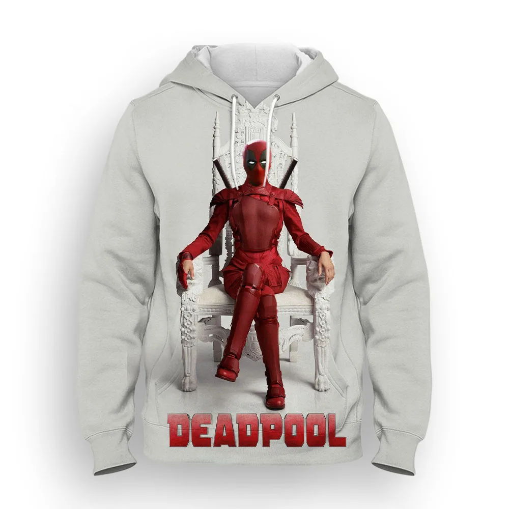 thumbnail image 1 of Sudadera con capucha Miniso para hombre con estampado 3D de Deadpool, estilo hip hop callejero, para deportes al aire libre, ropa informal diaria para hombre, 1 of 5