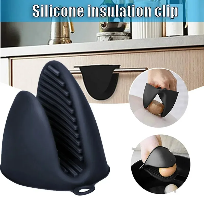 2Pcs Oven Mitts Silicone Heat Resistant Pinch Mitts Anti Scalding Non Slip Gloves Clips Pot Holder Cooking Baking Oven