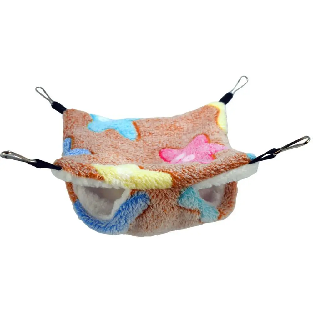 Doppellagige Kleintier-Hängematte, Weiches Flanell-Hängebett für Hamster, Meerschweinchen, Zuckerschweinchen, Haustierbedarf – Detail 5