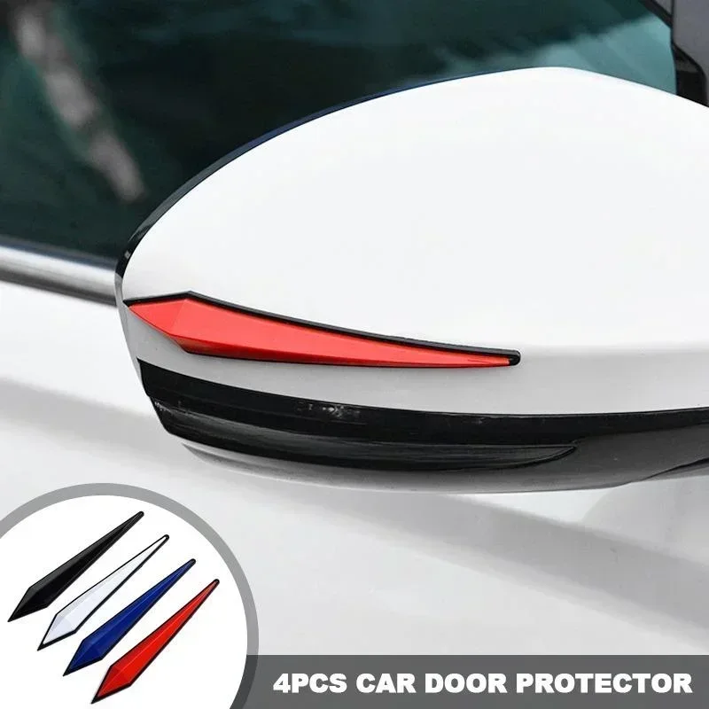 Stickers Car Door Protector Anti-collision Anti-scratch Strip Car Hood Decorative Strip 4Pcs/set car stickers car door stickers car reflective stickers car door protector car door anti collision strip car door edge protector car bumper protector car reflective tape sticker carbon fiber car stickers