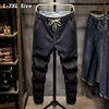 Spring Summer Mens Thin Jeans Plus Size Loose Hip Hop Harem Pants Fashion Elasticity Black Denim Trousers Streetwear 5XL 6XL 7XL 1