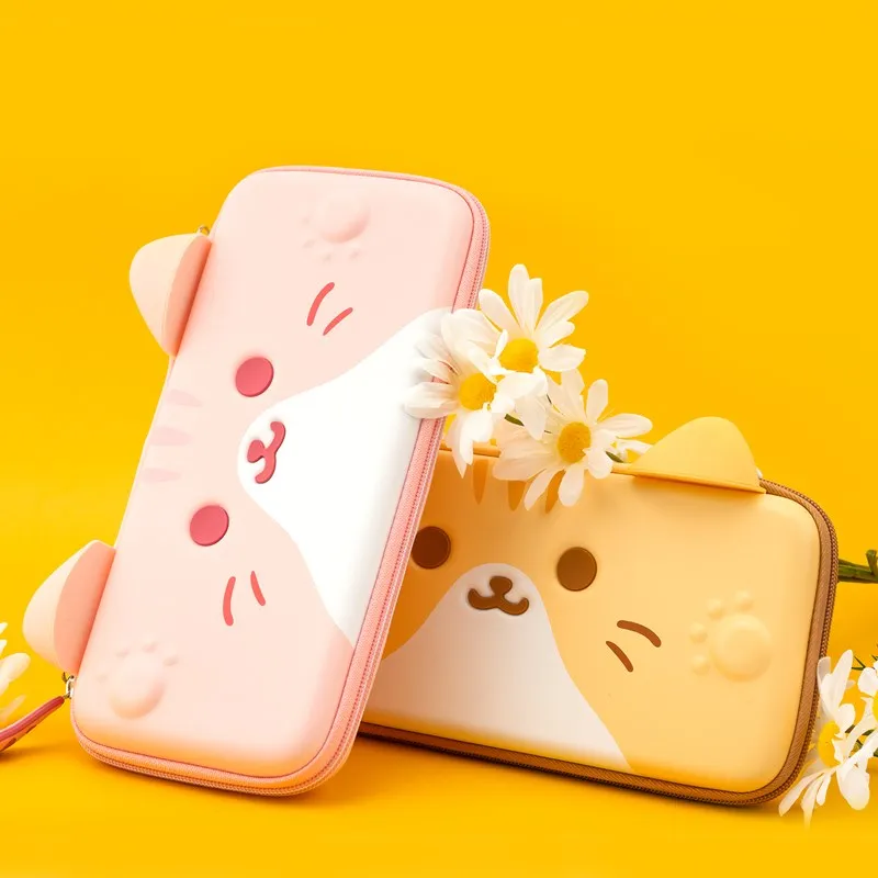 GeekShareかわいい猫の耳ニンテンドースイッチ用ポータブル