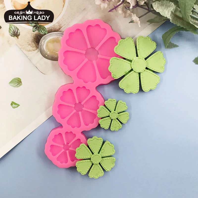 

1pcs Six-petal Flower Crystal Silicone Mold DIY Flower Plant Pendant Desktop Ornament Pendant Gypsum Epoxy Resin Mold