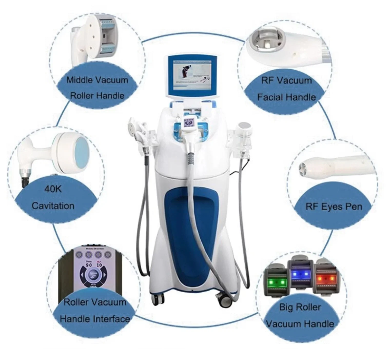 Vertica LPG Vela Shape Vacuum Weight Loss Machine Face Lift Massage Cavitation Multipolar Roller Slimming Equipment