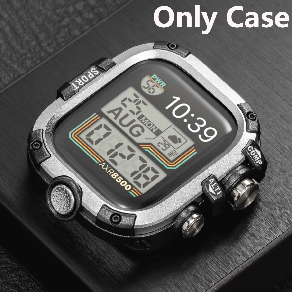 Versatile Silicone Loop Bracelet Band with Metal Cover