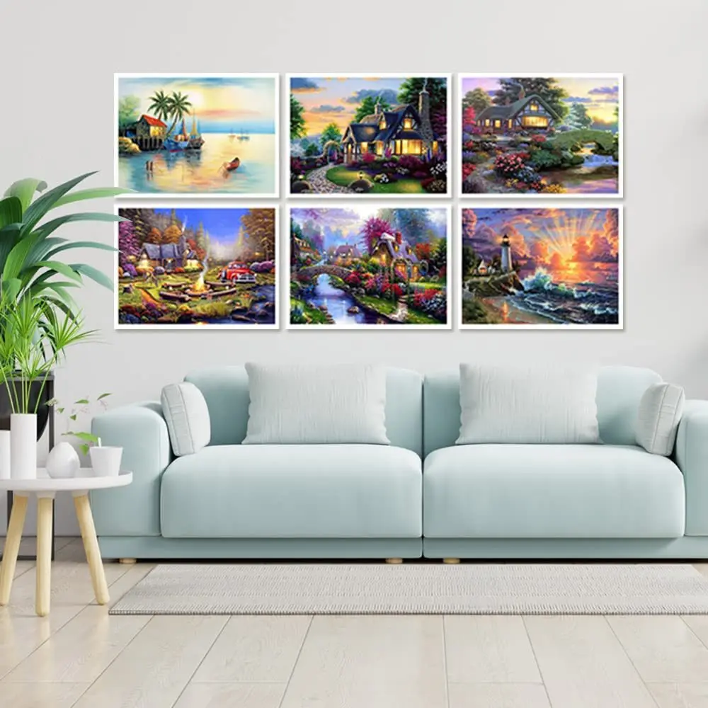 

Landscape DIY 5D Diamond Painting Kits Water Art for Adults Kids Paint with Diamonds Dots Full Round Drill Wall Decor Gift