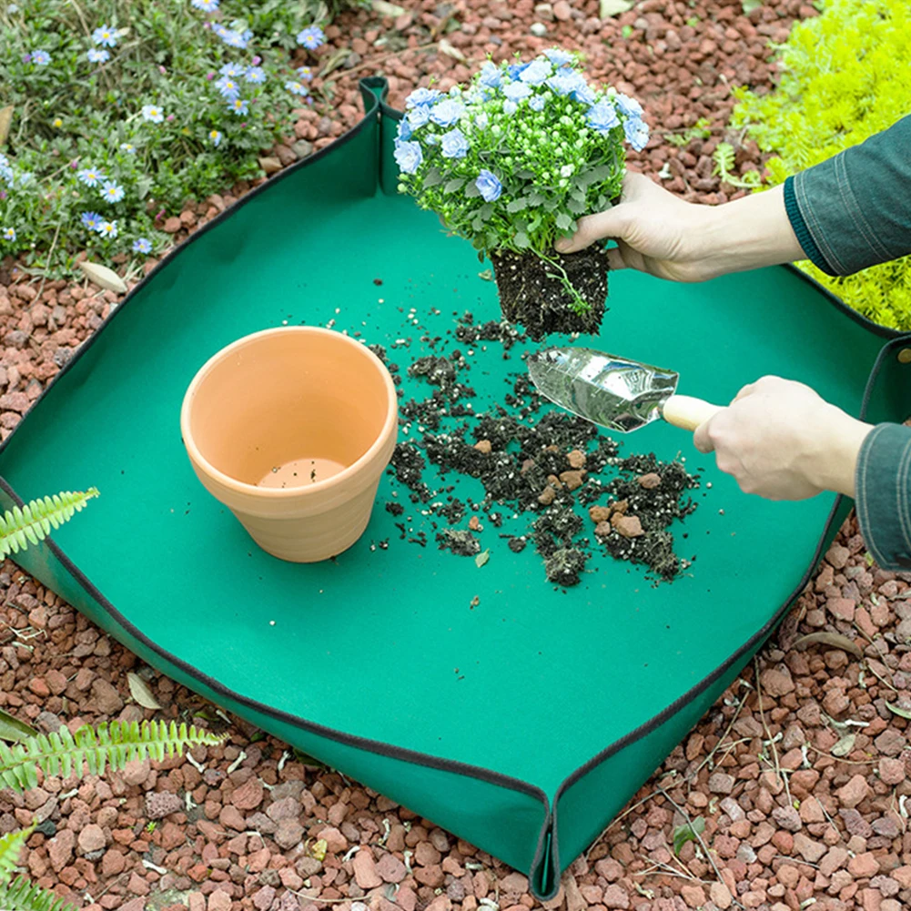 75x100cm Foldable Planting Mat Repotting Mat Plants Thickened Succulent Potting Pad Portable Gardening Transplanting