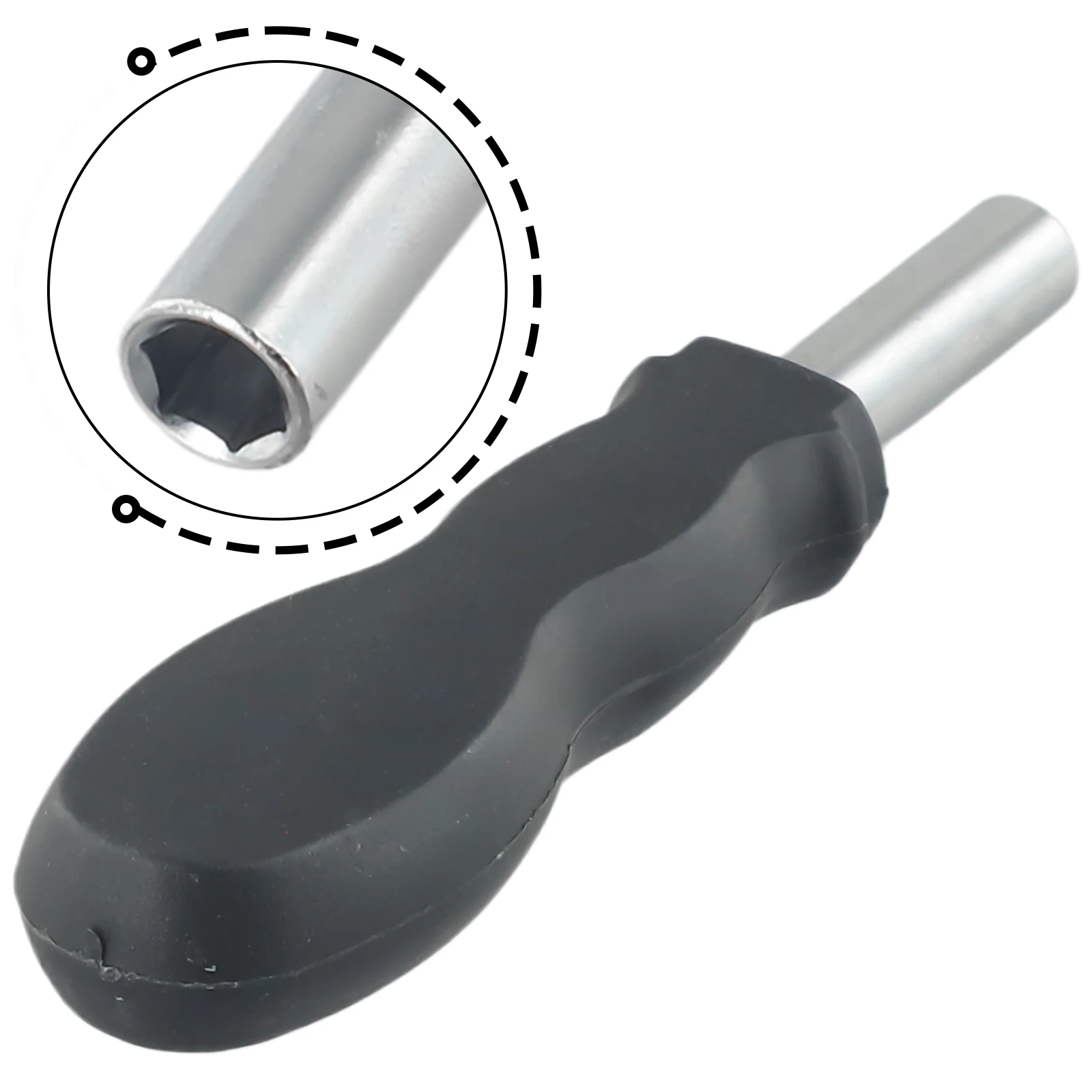 Soft-Grip Schraubendreher-Griff – 120 Mm Lang, 6,35 Mm (1/4 Zoll) Aufnahme, Aus Legiertem Stahl, Mit Gummiertem Griff Für Besseren Halt