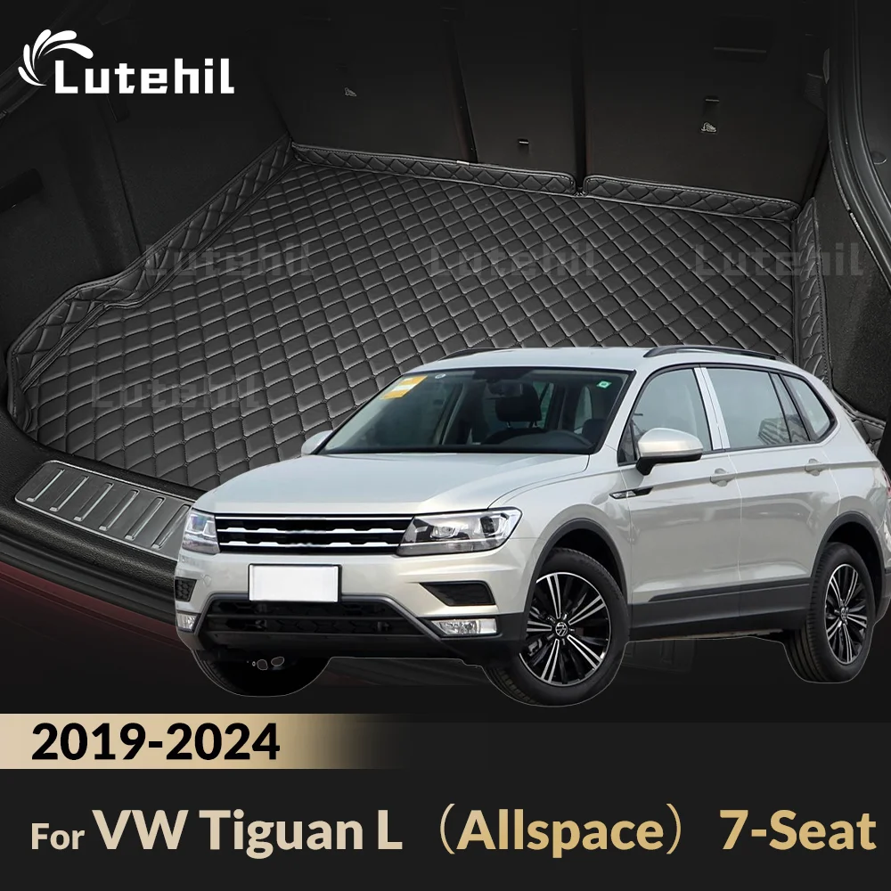 ELMASLINE 3D Gummimatten & Kofferraumwanne Set Für VW TIGUAN ALLSPACE 7 Sitzer Oberer Ladeboden Ab 2017