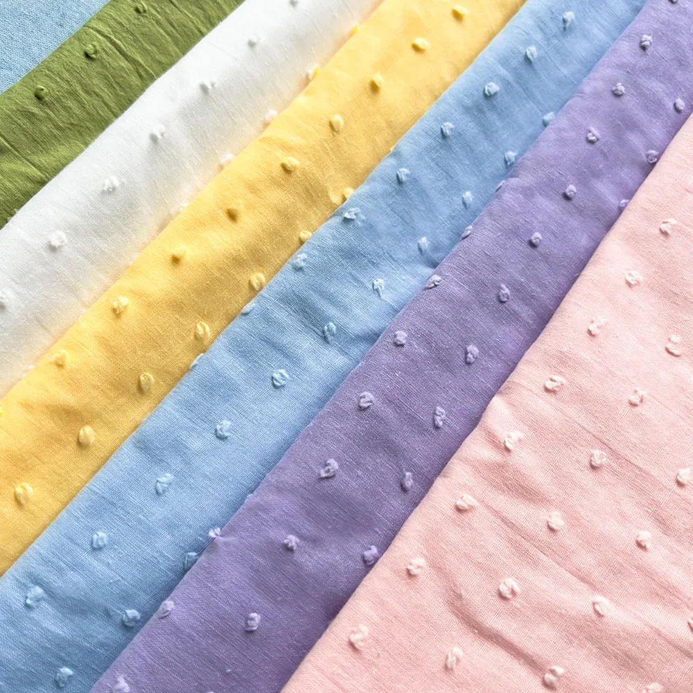 Soft Cotton Polka Dot Jacquard Fabric For DIY Making T-shirts Dress Pajamas Home Textile Decoration Handicraft Cloth Accessories - 3