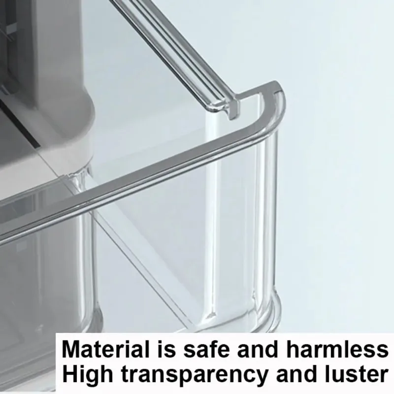 New Student Three Layers Creative Desk Organizer Stationery Holder Multiple Compartment With Transparent Drawer Storage Box