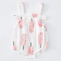 Newborn Baby Romper Straps Bodysuit Jumpsuit 100% Cotton Infant Climbing Outfit Summer Princess Costume Children Clothing A813 3