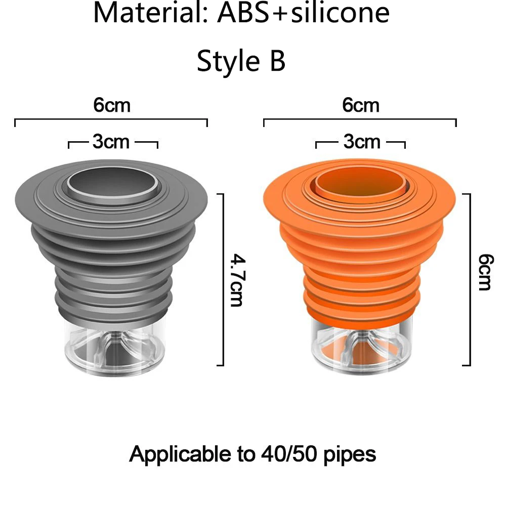 Drain Trap Sewer Sealing Plug Silicone Odor-resistant Drain Pipe Drains Practical Kitchen Bathroom Accessories Home Hardware