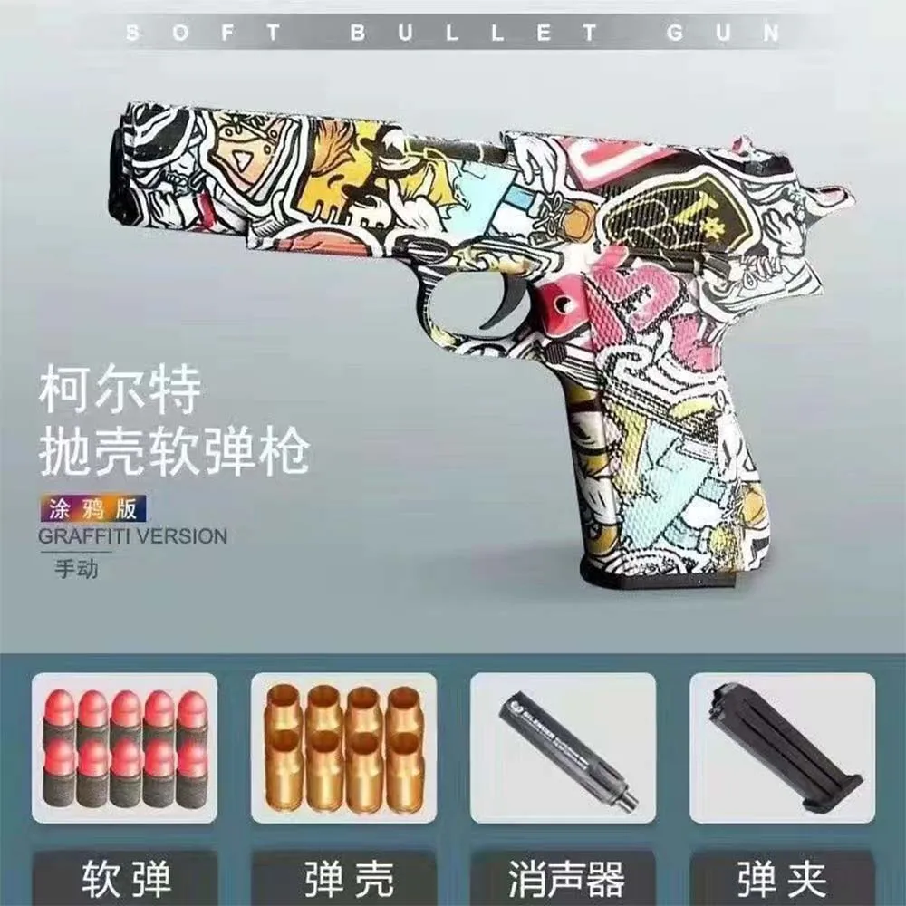 Shell Ejection Soft Bullet Toy Gun Pistol For Kids Boys Dropshippping Gift 6