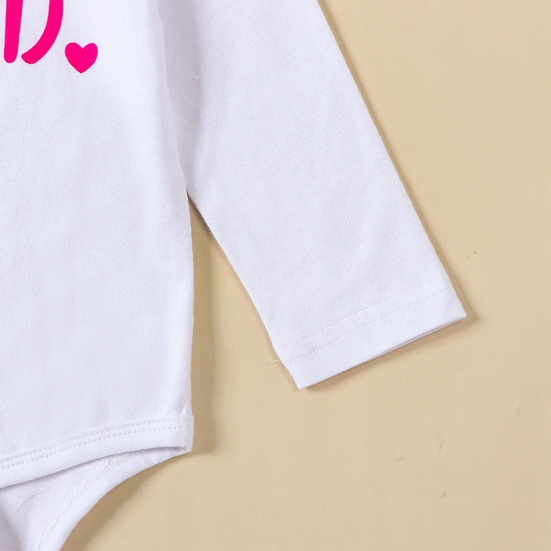 Description Picture 6 of itemNewborn Valentine s Day Pants Set Baby Girl Letter Print Romper and Heart Print Pants Headband Outfits Infant Clothing