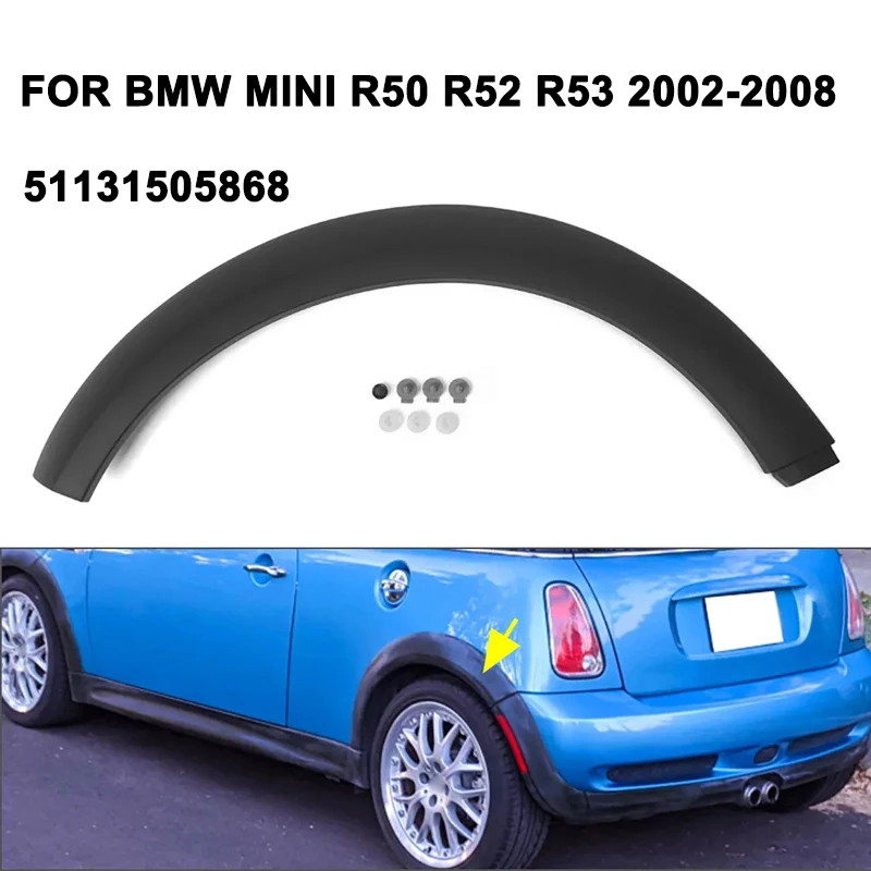Parafango Posteriore Per BMW Mini R50/R52/R53 (2002-2008) – Copertura Passaruota In Plastica, Lato Sinistro/Destro, Nero