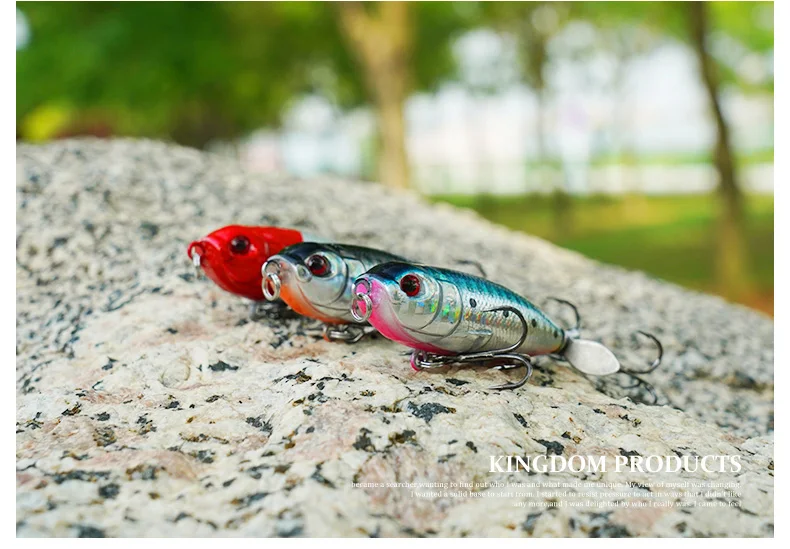 Kingdom Propeller Pencil Bait Angelköder Topwater 55mm 8,8g Wobblers Hart Kunstköder mit frei rotierendem Schwanz für Barsch- und Hechtangeln – Detail 11