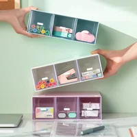 1Pc Stackable Transparent Drawer Storage Box Desktop Cosmetic Tea Bag Stationery Organizer Container 5