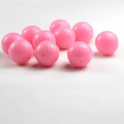 Vibrant Acrylic Round Perforated Loose Spacer Beads for DIY Crafting and Fashion Accessories (Pink)